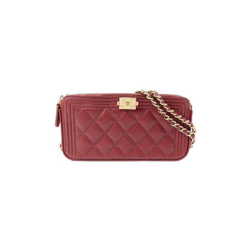 中古Chanel香奈儿女包A级95新Shoulder bag肩包羊皮斜挎包红色