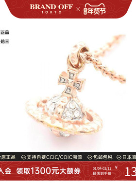 中古Vivienne Westwood薇薇安女B级9新necklace项链镀金金属项链