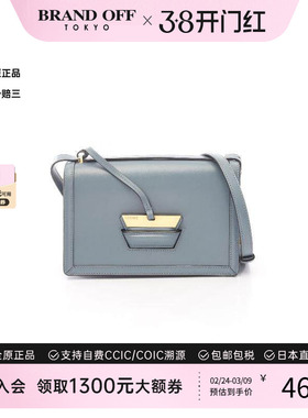 中古Loewe罗意威女包B级9新shoulder肩包牛皮斜挎包蓝色