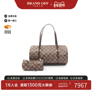 中古LV路易威登女包A级95新Papillon GM巴比龙圆筒包手提包
