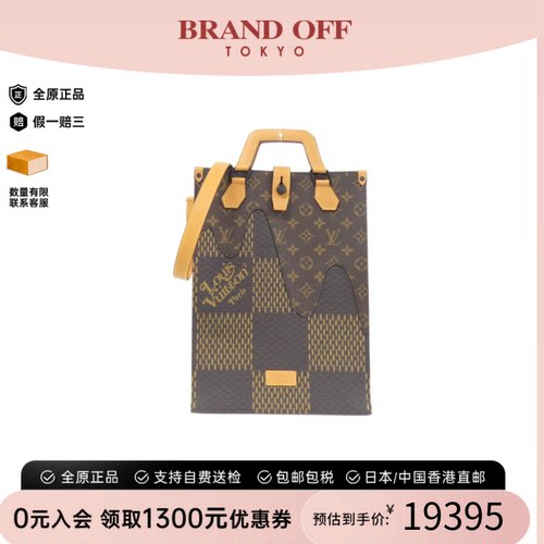 中古LV路易威登女包A级95新(LV Squared) Mini Tote琴谱包斜挎包