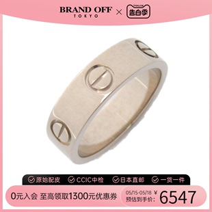 中古Cartier卡地亚95新love ring戒指_指环B408470011号K18WG白金