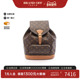 中古LV路易威登女包B级9新Montsouris MM涂层 防水帆布双肩包棕色