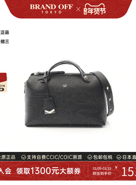 中古Fendi芬迪女包S级99新by the way牛皮斜挎包黑色高级BRANDOFF