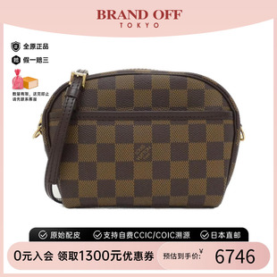 中古LV路易威登女包A級(jí)95新Pochette Ipanema酒壺包棋盤格單肩包