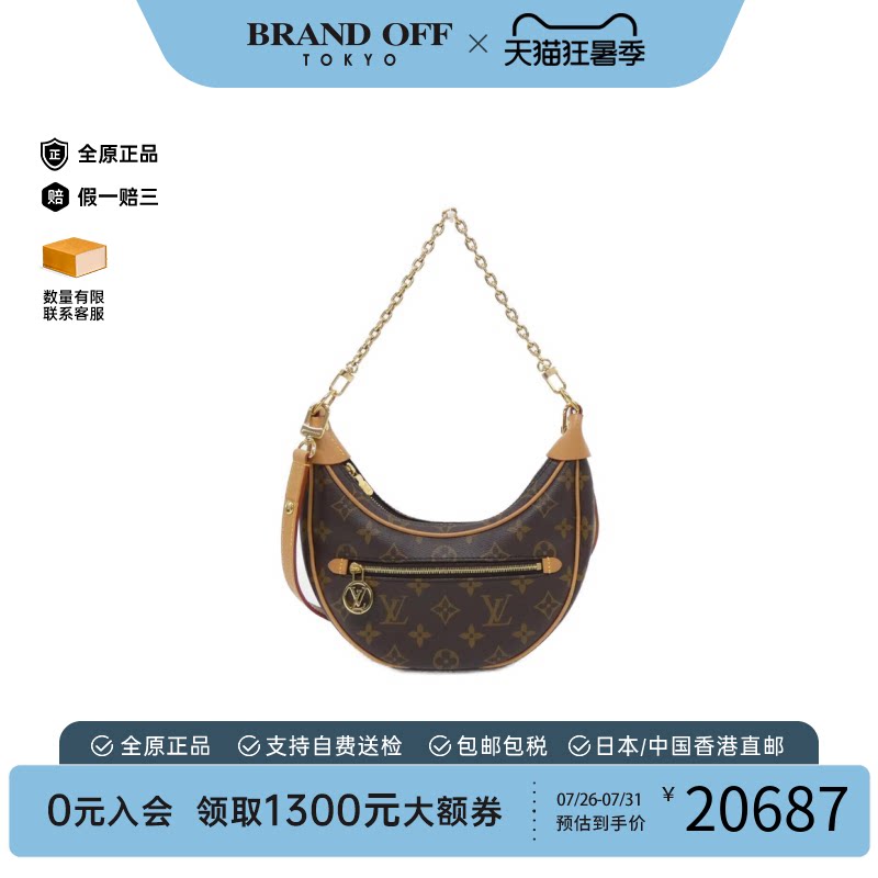 中古LV路易威登女包A级95新 Loop Bag老花斜挎包经典BRANDOFF正品