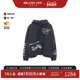 中古Coach蔻驰男B级9新pullover hoodie连帽套头衫 棉上衣蓝色