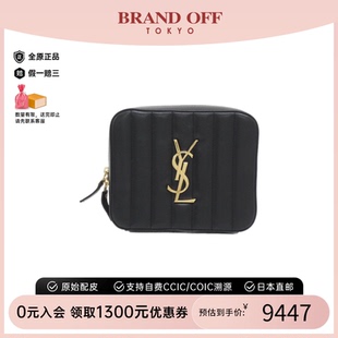 中古Saint Laurent圣羅蘭女包A級95新Viki黑金斜挎包高級BRANDOFF