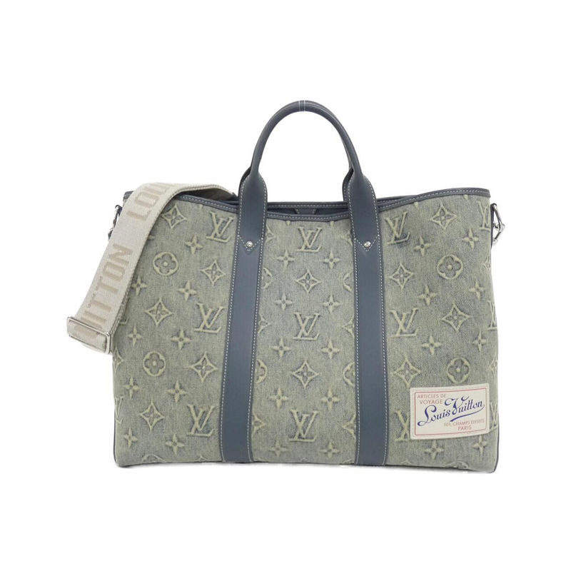 中古LV路易威登男包A级95新Wash Weekend Tote-老花斜挎包