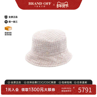 中古Chanel香奈儿女A级95新hat帽子帆布帽子白色