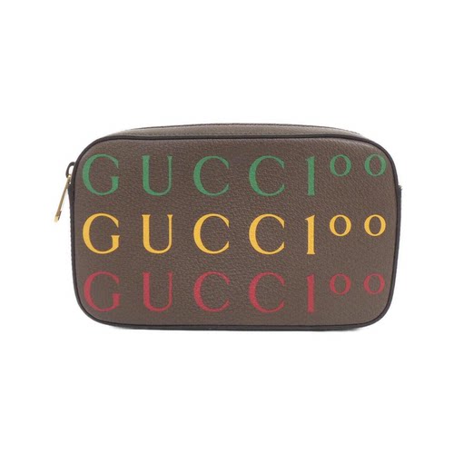 中古GUCCI古驰牛皮斜挎女包