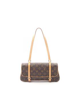 中古LV路易威登女包A级95新Marel变形金刚涂层/防水帆布单肩包