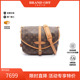 中古LV路易威登女包B级9新Saumur 30双子星帆布斜挎包棕色正品