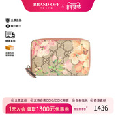 防水帆布卡包棕色正品 中古Gucci古驰女B级9新card case卡包涂层