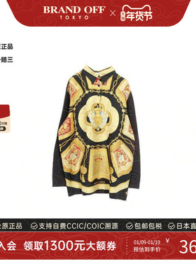 中古Hermes爱马仕女A级95新tops上衣丝绸上衣黑色正品BRANDOFF