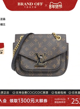 中古LV路易威登女包A级95新 Passy老花斜挎包经典正品BRANDOFF