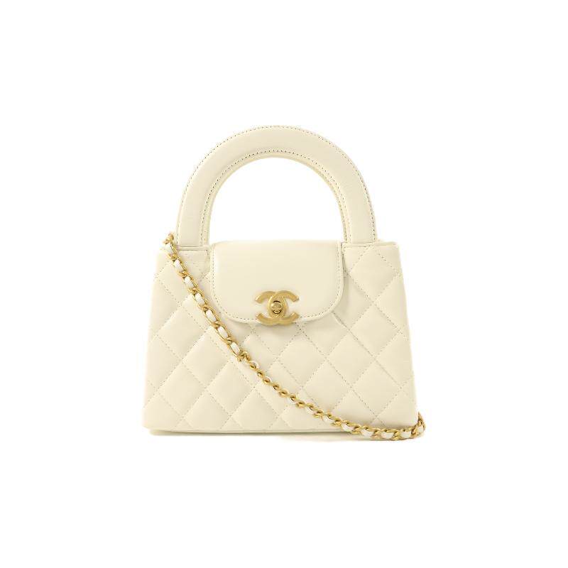 中古Chanel香奈儿女包A级95新Shoulder bag肩包牛皮斜挎包白色