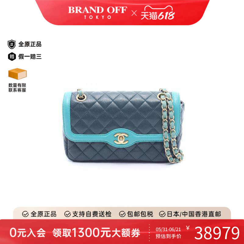 中古Chanel香奈儿女包A级95新chain shoulder链条肩带羊皮单肩包