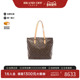 中古LV路易威登女包A级95新Cabas Mezzo涂层 防水帆布托特包棕色