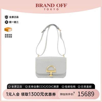 中古GUCCI古驰灰色斜挎包