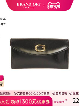 中古Gucci古驰女B级9新coin purse零钱包牛皮零钱包黑色BRANDOFF