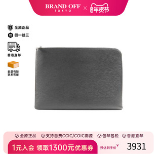 中古LV路易威登男包B级9新Clutch bag手拿包牛皮手拿包黑色时尚
