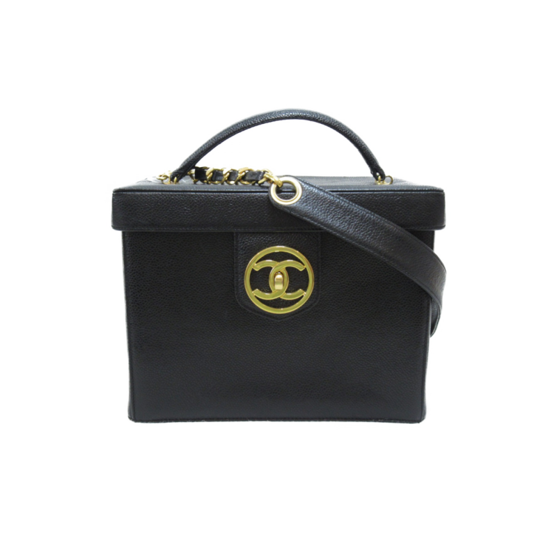 中古CHANEL香奈儿女包A级95新vanity shoulder手提单肩包BRANDOFF