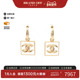 中古Chanel香奈儿女A级95新earrings耳环镀金金属耳夹 耳钉金色