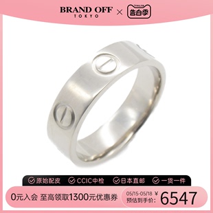 中古Cartier卡地亚A级95新love ring戒指_指环B4084700K18WG14号