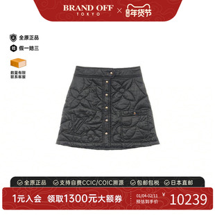中古LV路易威登女A级95新skirt裙子帆布裙子蓝色正品时尚BRANDOFF