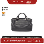 中古Celine赛琳女包B级9新handbag手提包牛皮手提包黑色