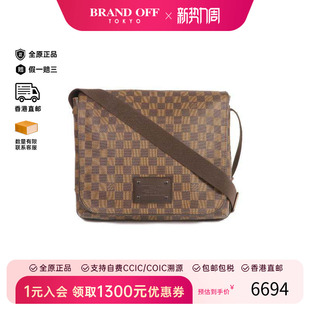 中古LV路易威登男包A级95新Shoulder 防水帆布斜挎包 bag肩包涂层