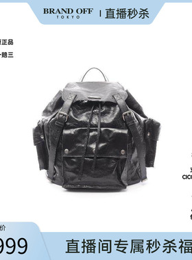 中古YSL圣罗兰男包A级95新backpack rucksack背包帆布背包双肩包