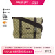 中古Gucci古驰男包B级9新Shoulder bag肩包涂层 防水帆布斜挎包
