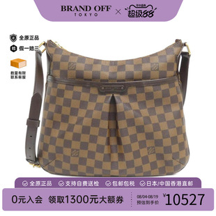 中古LV路易威登女包A级95新Damier Bloomsbury棋盘格斜挎包托特包