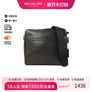 中古Coach蔻驰男包A级95新Camera Bag相机包牛皮斜挎包黑色