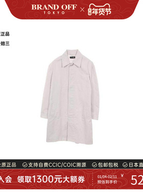 中古Balenciaga巴黎世家男B级9新coat风衣外套棉外套白色