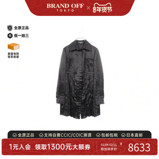 中古Chanel香奈儿女B级9新one piece连衣裙丝绸上衣黑色BRANDOFF