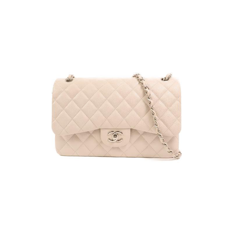 中古Chanel香奈儿女包B级9新Shoulder bag肩包牛皮斜挎包白色正品