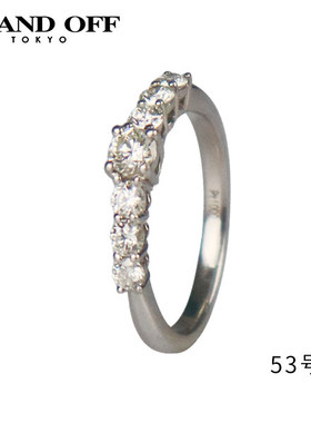 中古日本进口商品圆形切工戒指