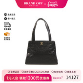 中古Chanel香奈儿女包A级95新Vintage复古牛皮单肩包黑色正品 时尚