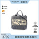 中古Ferragamo菲拉格慕女包B级9新2WAY两用款 牛仔布斜挎包蓝色