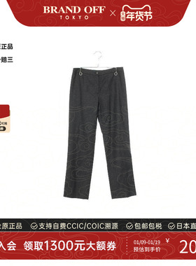 中古Chanel香奈儿女A级95新Pants裤子羊毛裤子灰色正品BRANDOFF
