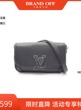 中古LV路易威登女包A级95新Bussy NM牛皮斜挎包黑色高级BRANDOFF