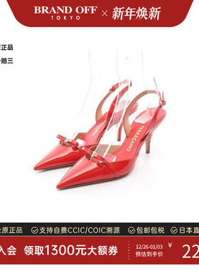中古Ferragamo菲拉格慕女A级95新pumps高跟鞋漆皮鞋红色BRANDOFF