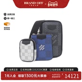 中古LV路易威登男包A级95新Graphite Modular Pouch棋盘格单肩包