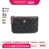 中古Chanel香奈儿女包B级9新second bag手提包羊皮手拿包黑色