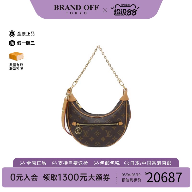 中古LV路易威登女包A级95新 Loop Bag老花斜挎包经典BRANDOFF正品