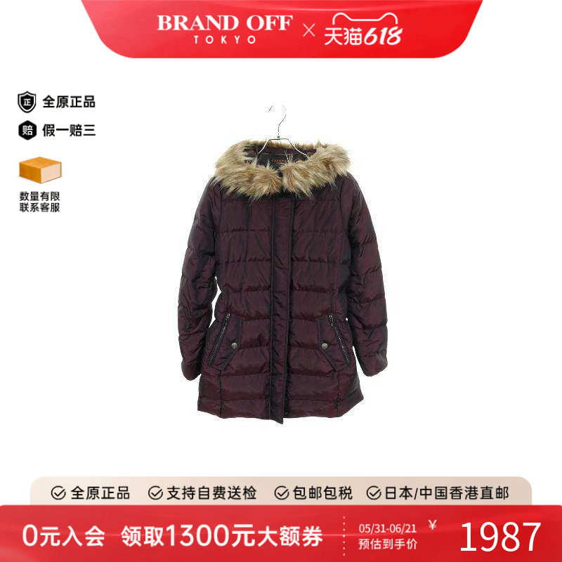 中古Coach蔻驰女A级95新Down jacket羽绒夹克尼龙外套紫色正品