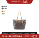 中古LV路易威登女包B级9新Totally MM涂层 防水帆布托特包棕色